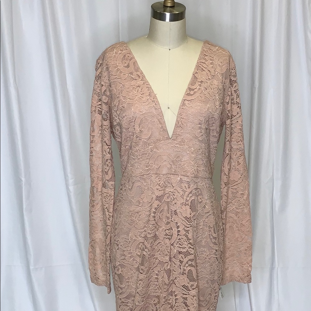 Lace pink gown